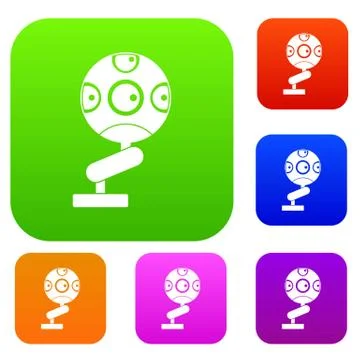 Game device set color collection Stock Illustration