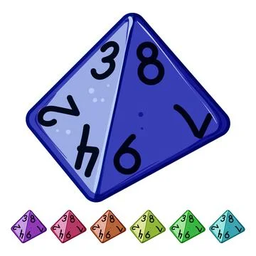 Game dice cartoon vector graphic Stock Illustration
