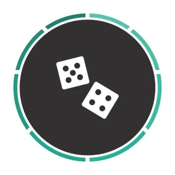Game dice computer symbol Stock Illustration