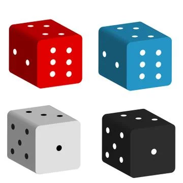 Game dice icon on white background. casino dice symbol. game dice set. Illustrazione stock
