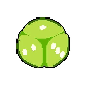 Game dice pixel art vector illustration Ilustração Stock
