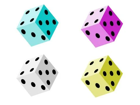 Game dice set Stock Illustration