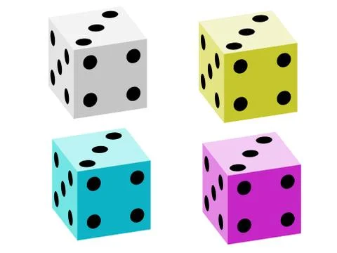 Game dice set Stock Illustration