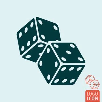 Game dices icon Stock Illustration