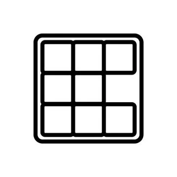 Game dices icon vector outline illustration 스톡 일러스트