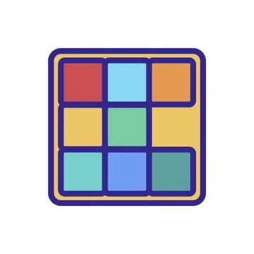 Game dices icon vector outline illustration Stock Illustration