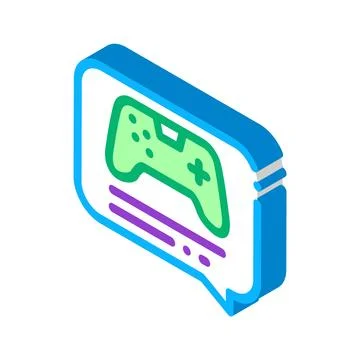 Game discussing isometric icon vector illustration color Illustrazione stock