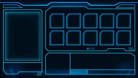 Game display vector technology concept design. Stock Illustration