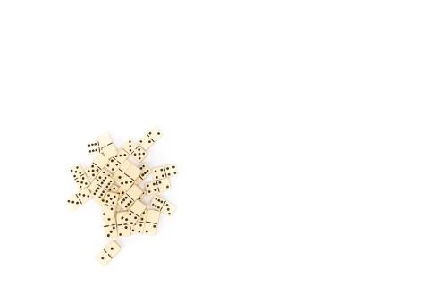 Game dominoes rectangular bottom plastic range of the white background 스톡 사진