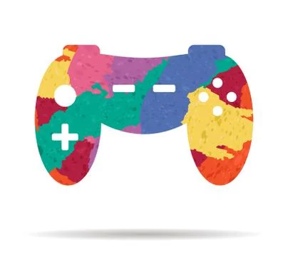 Game drawn painted icon vector Stock Illustration