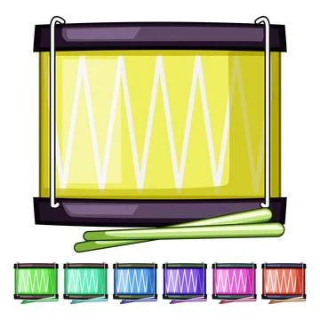 Game drum toy cartoon vector graphic Stockillustratie