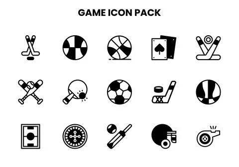 Game DuoTone Bundle Icons Pack 스톡 일러스트