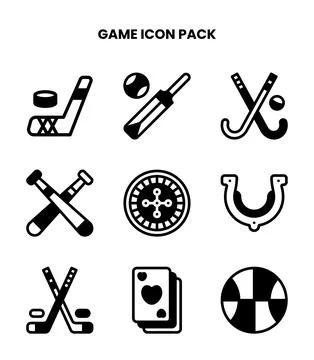 Game DuoTone UI Icons Pack Stock Illustration
