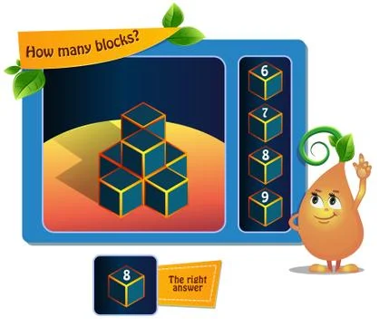Game educational  8 blocks Stock Illustration