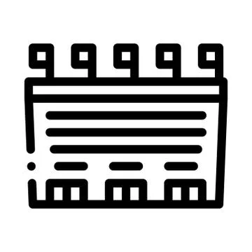 Game Fields Top View Icon Vector Outline Illustration イラスト素材