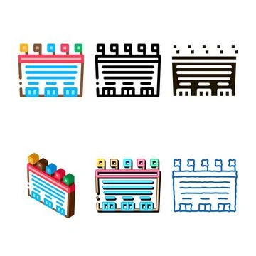 Game fields top view icon simplified vector outline イラスト素材