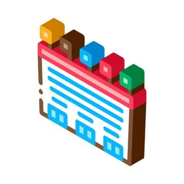 Game Fields Top View isometric icon vector illustration イラスト素材