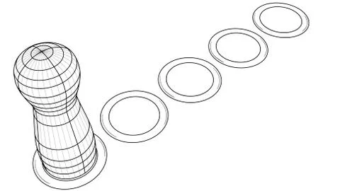 Game figure on board. Stock Illustration