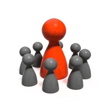 Game figures building a team Ilustración de archivo