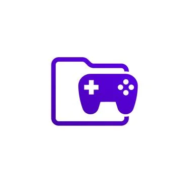 Game folder icon, vector pictogram Stock Illustration