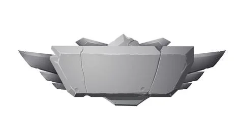 Game frame by stone, vector illustration isolated on white. Stock Illustration