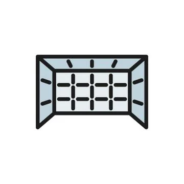 Game gate flat color icon. Isolated on white background Stock-Illustration
