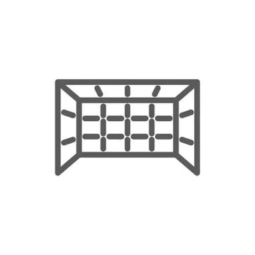 Game gate line icon. Isolated on white background Stock Illustration