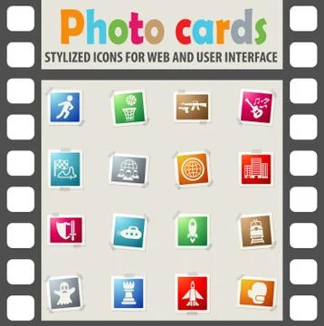 Game genre icon set Stock Illustration