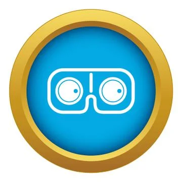 Game glasses icon blue vector isolated イラスト素材
