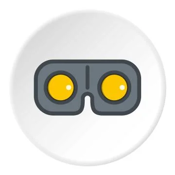 Game glasses icon circle Stock Illustration