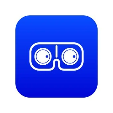 Game glasses icon digital blue Stock Illustration