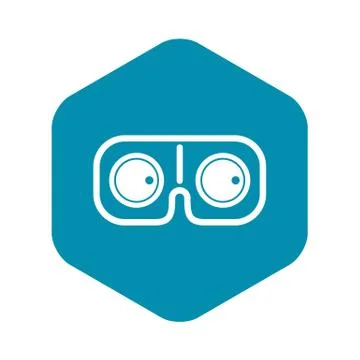 Game glasses icon, simple style Illustrazione stock