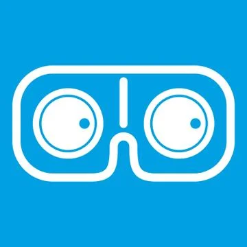 Game glasses icon white イラスト素材