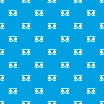 Game glasses pattern seamless blue イラスト素材