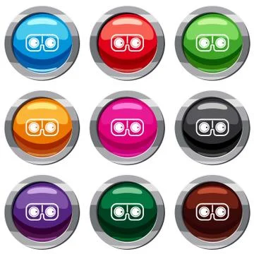 Game glasses set 9 collection イラスト素材