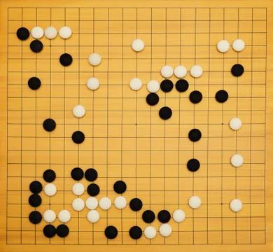 Game of go top view Stock Photos