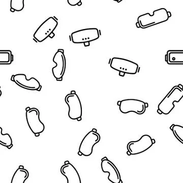 Game Goggles Vector Seamless Pattern Stock Illustration