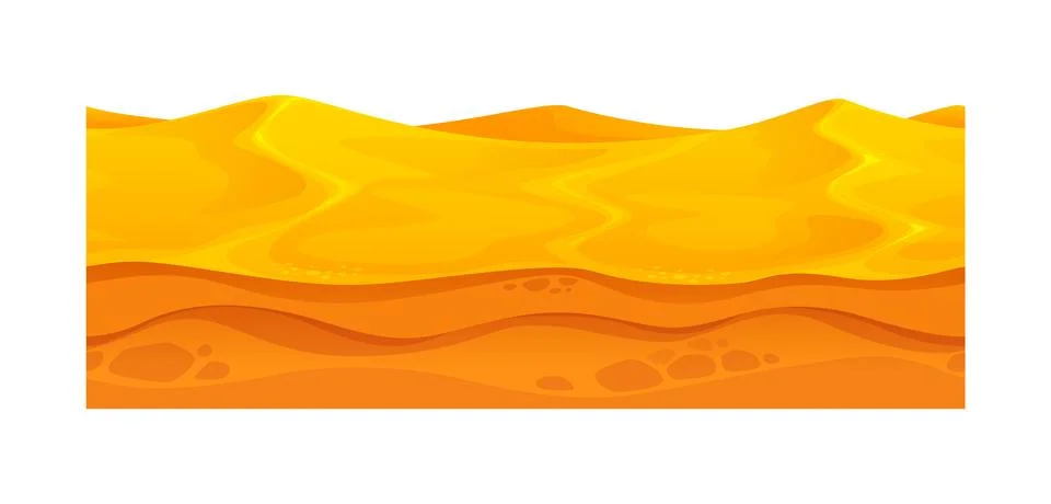 Game ground soil vector layer of hot desert dune 스톡 일러스트