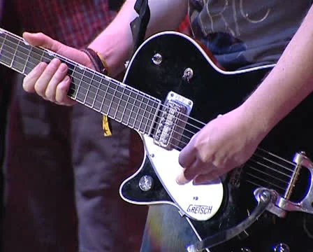 Game on a guitar Stock Footage 22480883