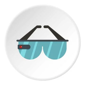 Game headset icon circle Stock Illustration