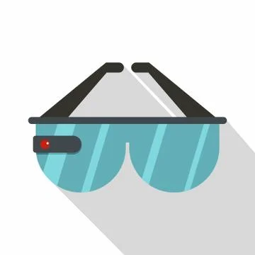 Game headset icon, flat style Stockillustratie