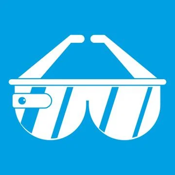 Game headset icon white Stock Illustration