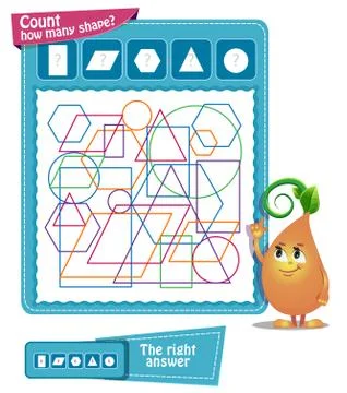 Game How many  shapes Stock Illustration