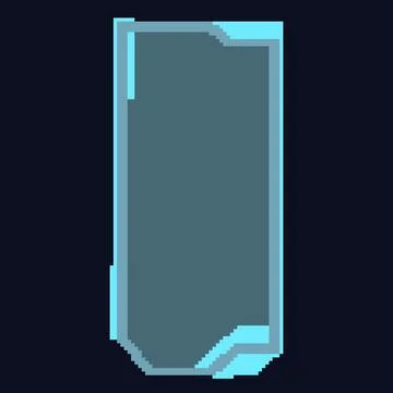 Game hud frame pixel art vector illustration イラスト素材
