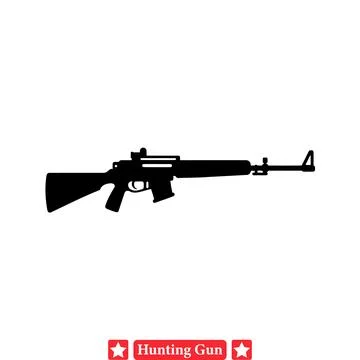 Game Hunter s Toolbox  Versatile Hunting Gun Silhouette Designs for Every T.. Illustrazione stock