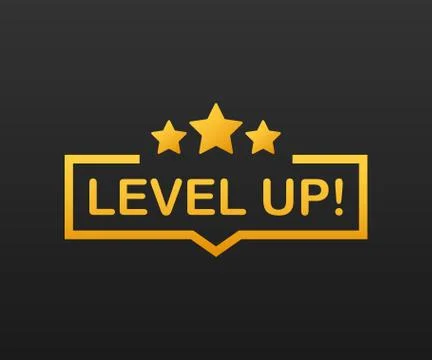 Game icon bonus. level up icon, new level logo. Vector illustration. Stock Illustration
