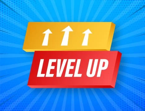 Game icon bonus. level up icon, new level logo. Vector illustration. Stock Illustration