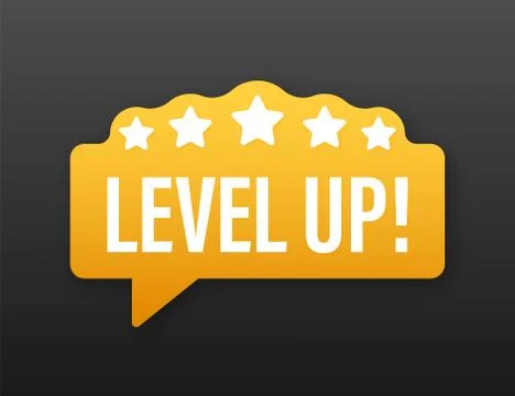Game icon bonus. level up icon, new level logo. Vector illustration. Stock Illustration