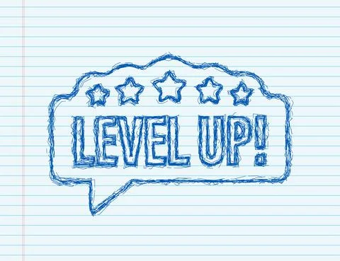 Game icon bonus. level up icon, new level logo. sketch icon. Vector illustration Stock Illustration