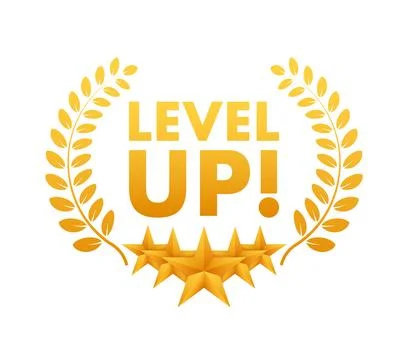 Game icon bonus. level up icon, new level logo. Vector illustration. Stock Illustration